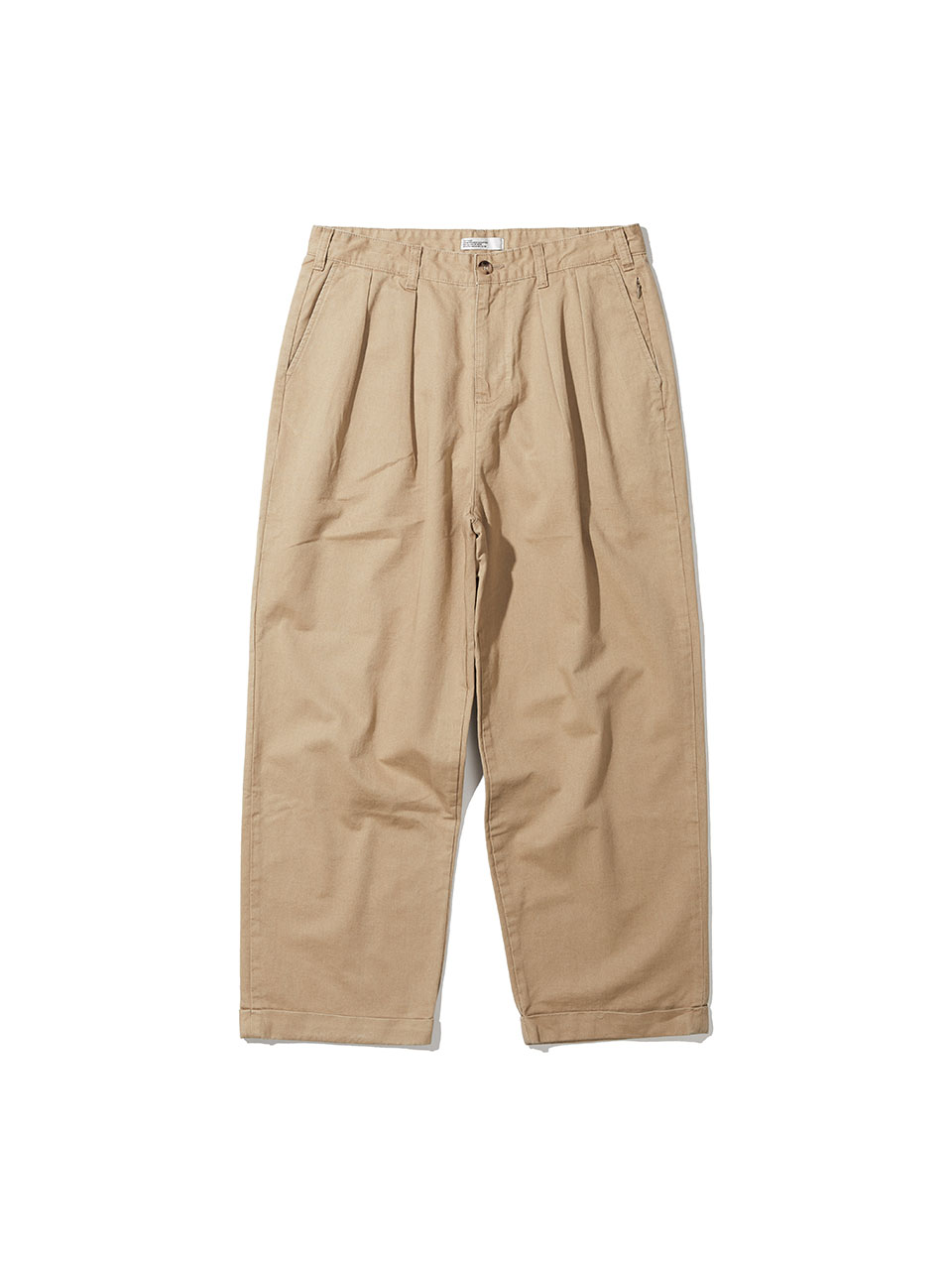 SOUNDSLIFE - Easy Two Tuck Chino Pants Beige
