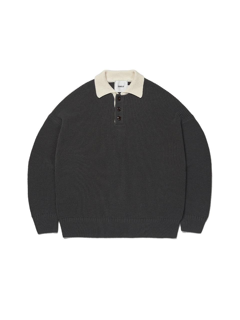 SOUNDSLIFE - Heavy Cotton Rugby Knit Charcoal