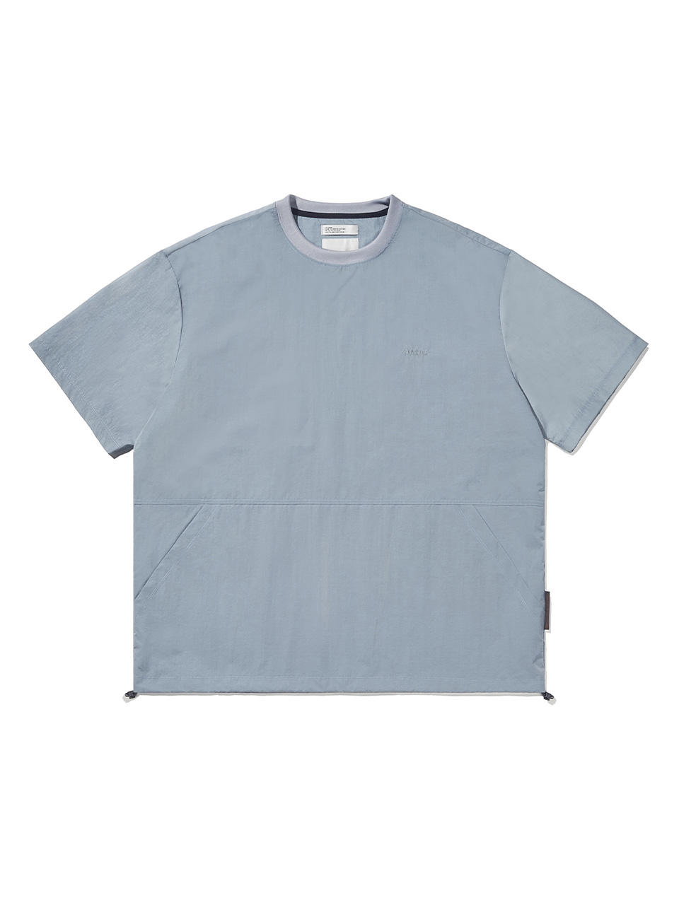 SOUNDSLIFE - Logo Nylon Woven Pocket T-Shirt Grey