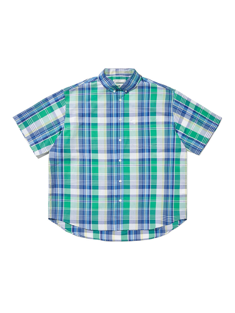 SOUNDSLIFE - [Japan Fabric] Back Loop Short Sleeve Check Shirt Blue