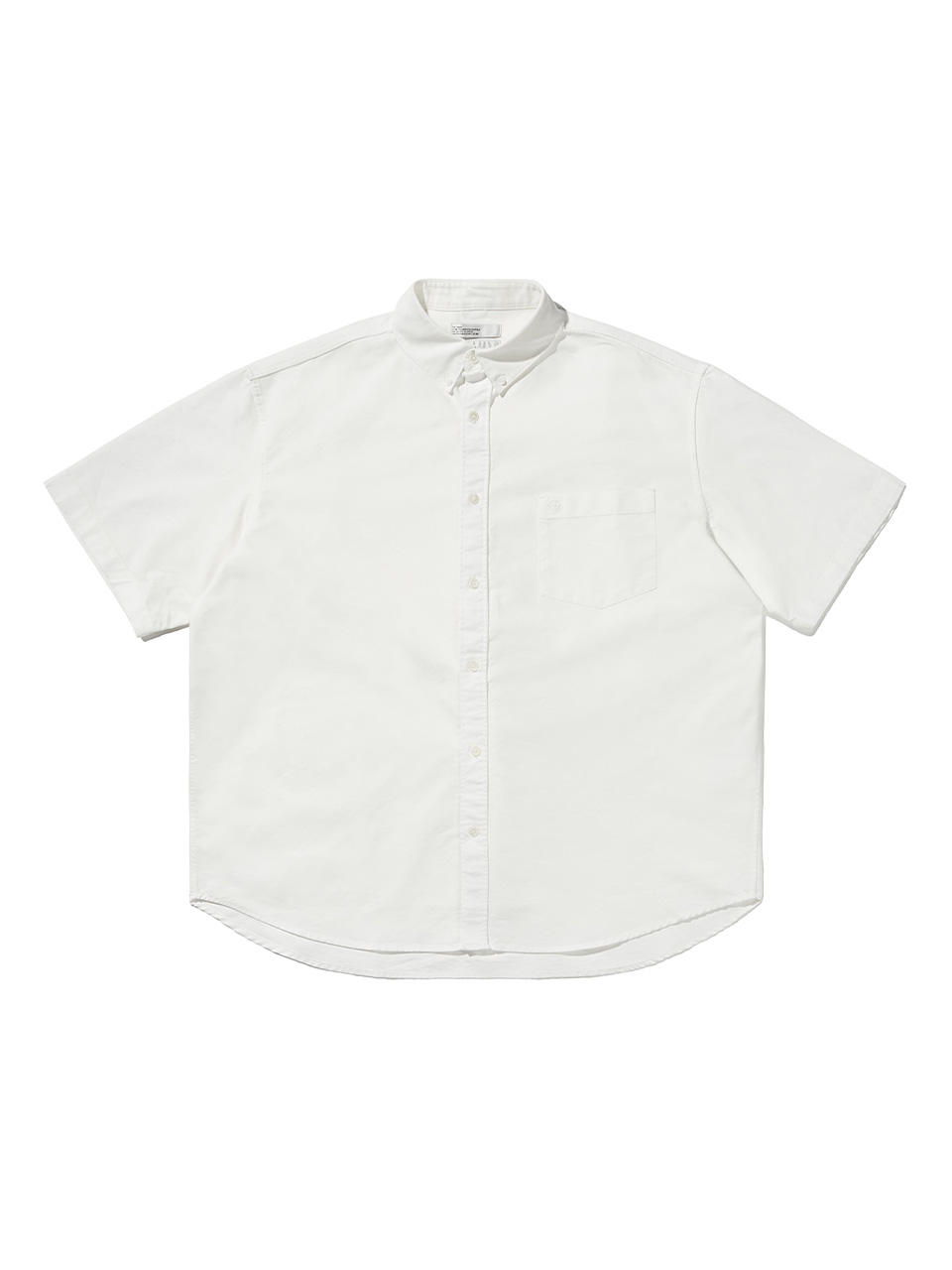 SOUNDSLIFE - [Airocool] Back Loop Short Slevve Oxford Shirt White