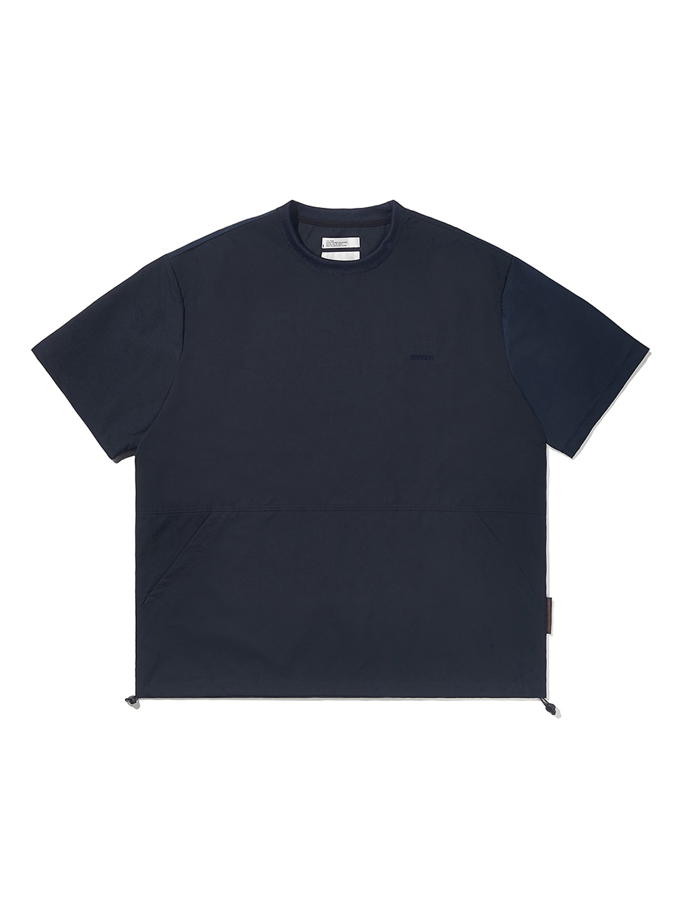 SOUNDSLIFE - Logo Nylon Woven Pocket T-Shirt Navy