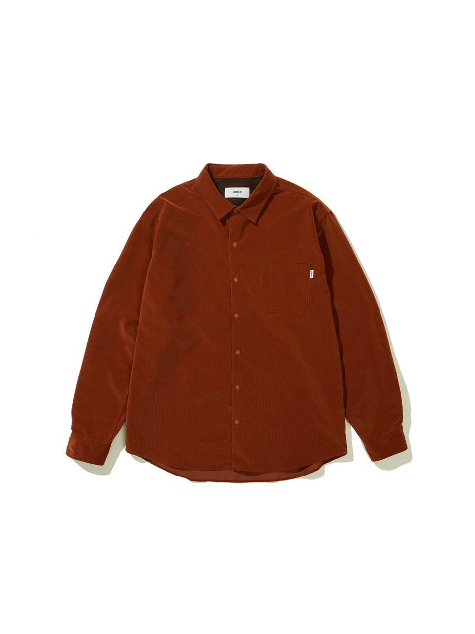 SOUNDSLIFE - Corduroy Shirt Standard Fit Burgundy