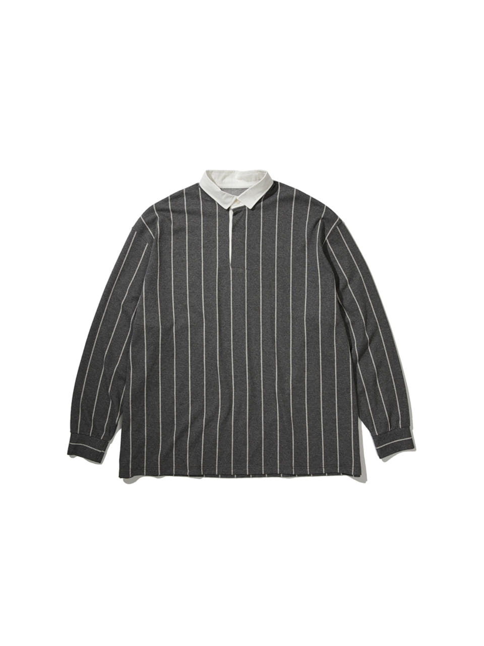 SOUNDSLIFE - Vertical Stripe Polo Grey