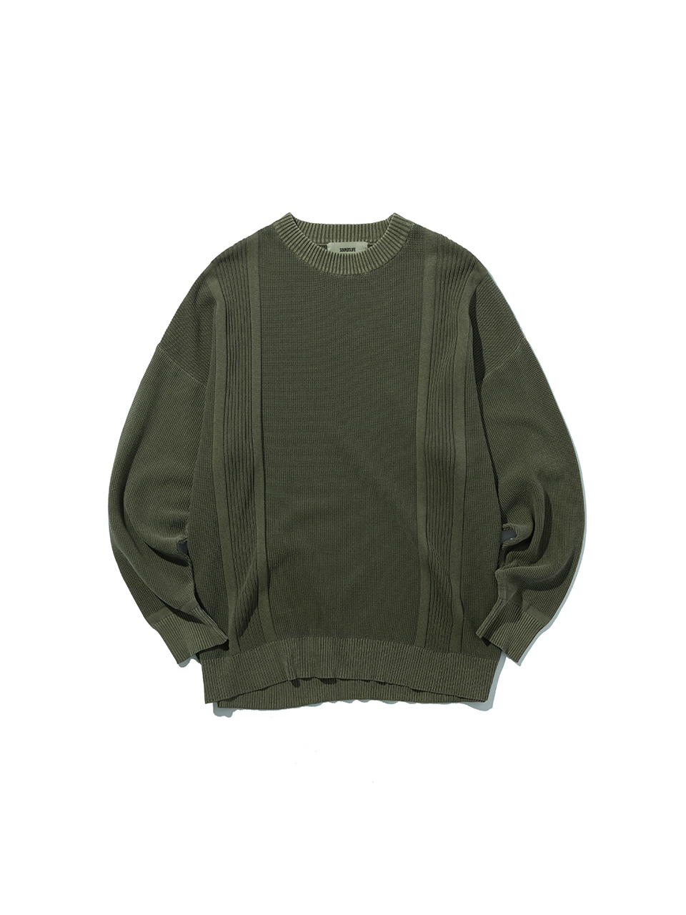 SOUNDSLIFE - Double Faced Pullover Knit Khaki