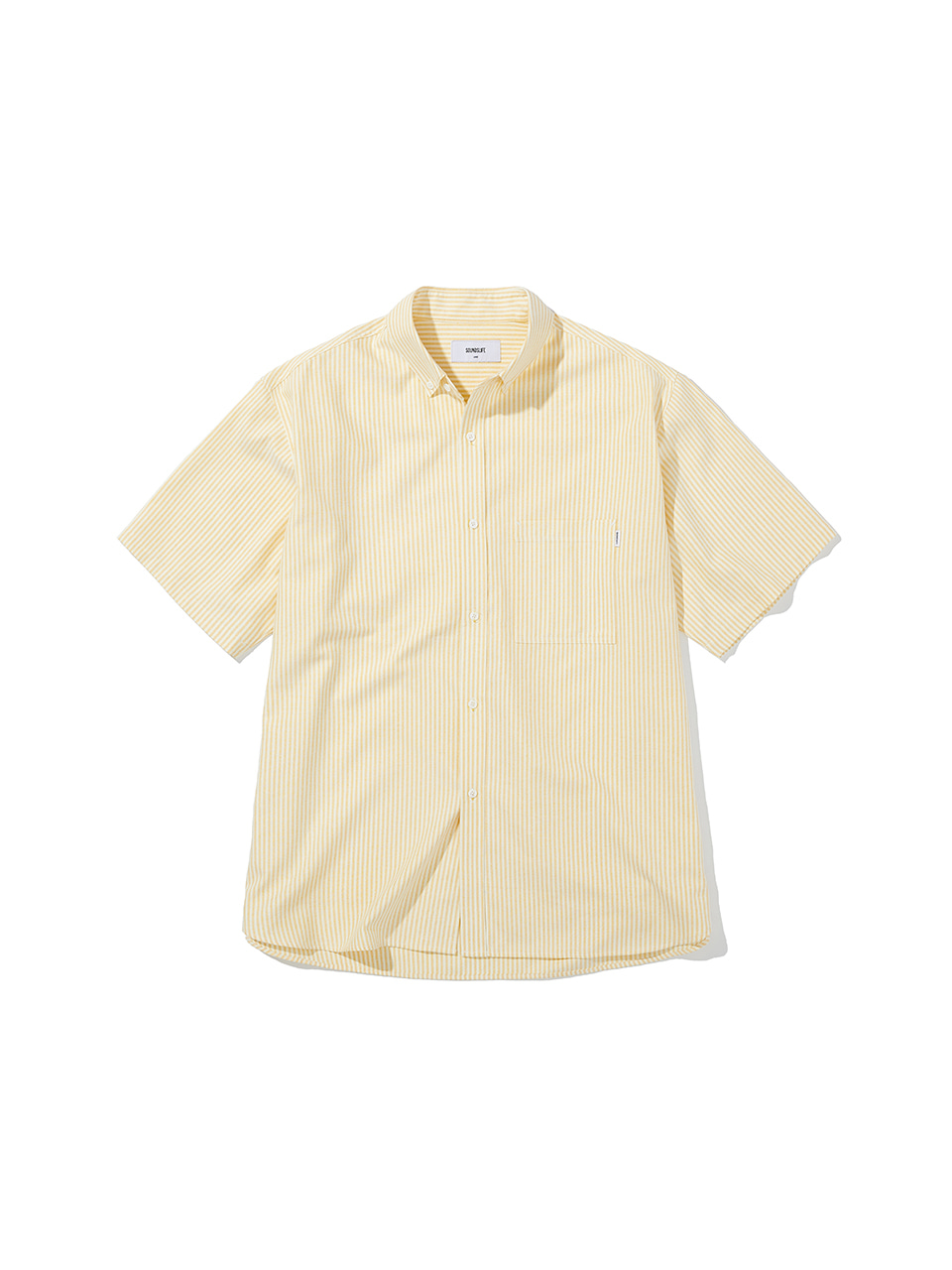 SOUNDSLIFE - Big fit Oxford Stripe Shirt Yellow