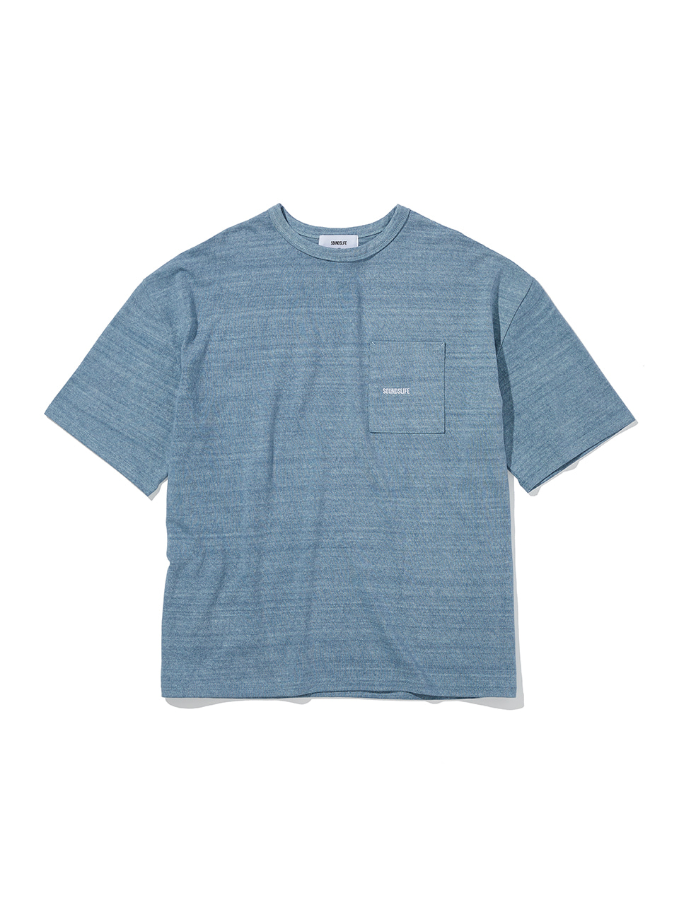 SOUNDSLIFE - Pigment Logo Pocket T-Shirt Sky Blue