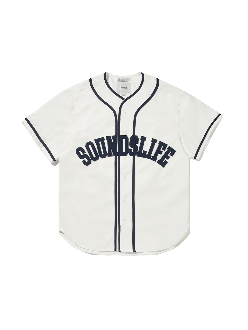 SOUNDSLIFE - Arch Logo Baseball Shirt White